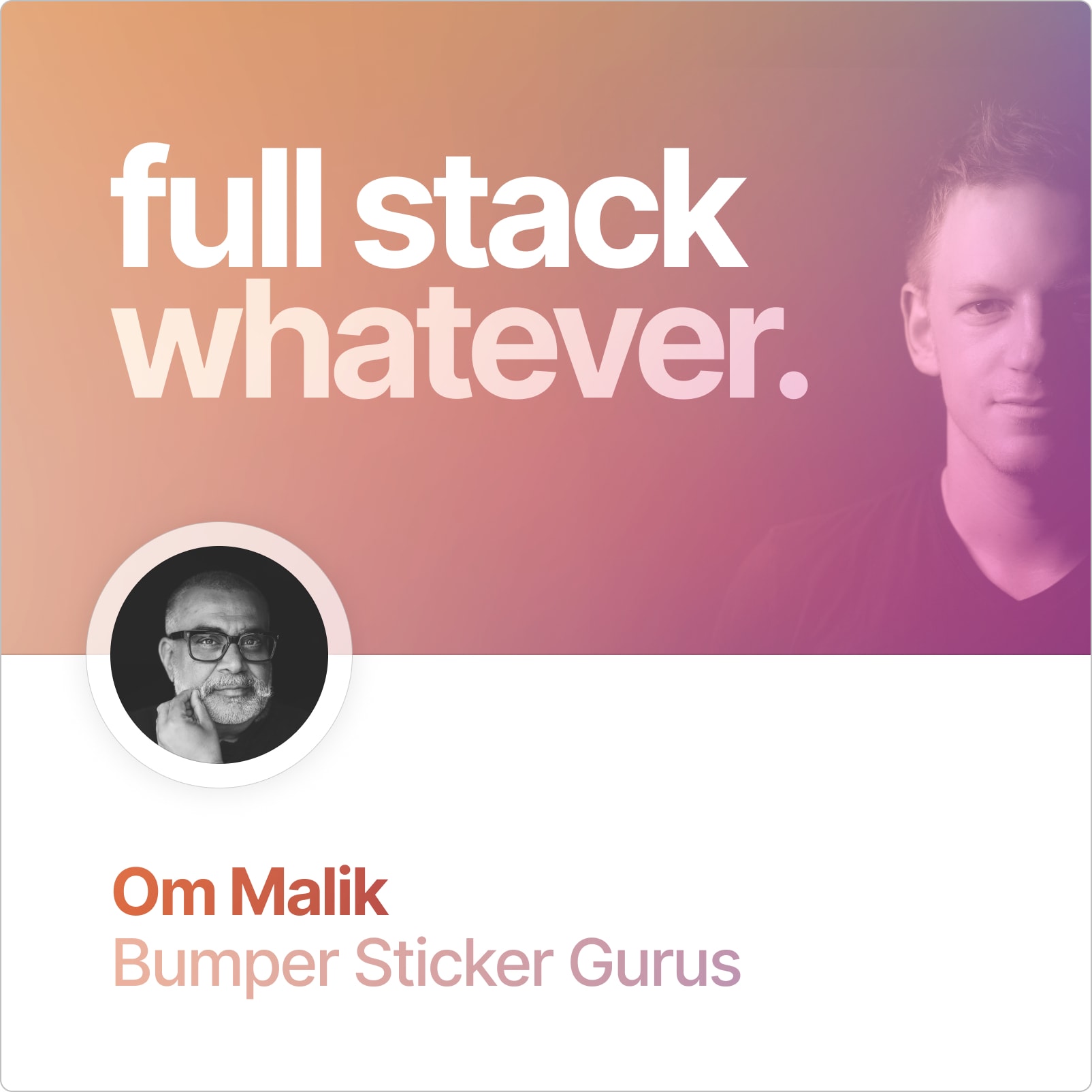 Om Malik: Bumper Sticker Gurus Om Malik: Bumper Sticker Gurus